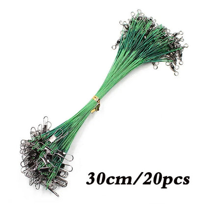 HookUpCo. Steel Fishing Leader with Swivel 30cm - HookUpCo.