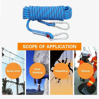 HookUpCo. 10mm Outdoor Climbing Rope for Safety