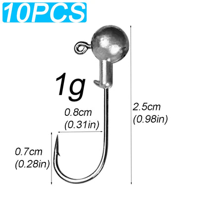 HookUpCo. Versatile Jig Head Hooks for Bass Fishing - HookUpCo.