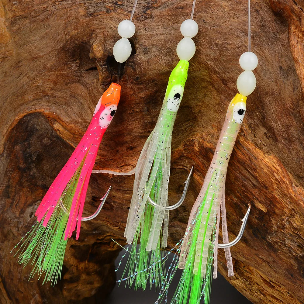 HookUpCo. Luminous Soft Lure Fishing Rigs Set - HookUpCo.
