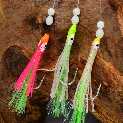 HookUpCo. Luminous Soft Lure Fishing Rigs Set - HookUpCo.