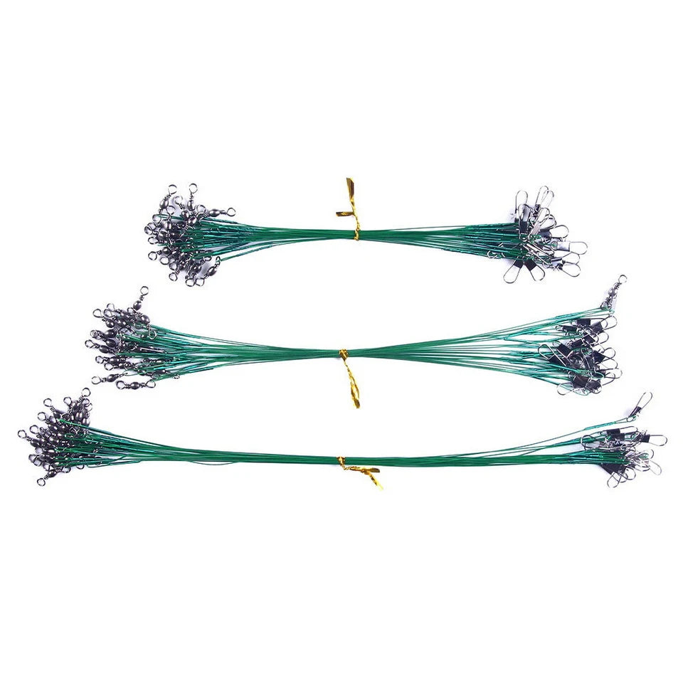 HookUpCo. Steel Fishing Leader with Swivel 30cm - HookUpCo.