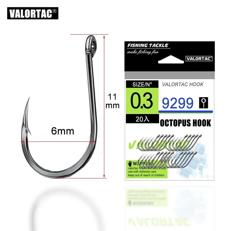 HookUpCo. High Carbon Barbed Circle Fishing Hooks