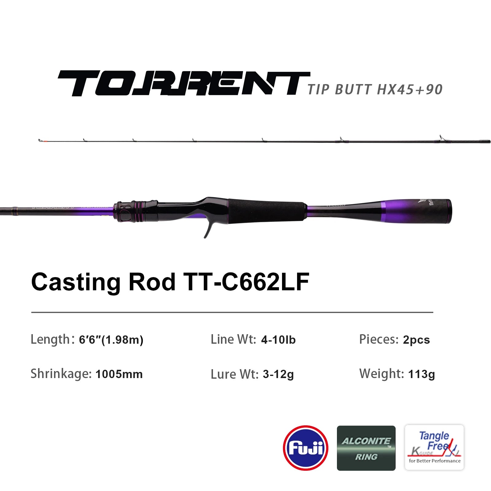 HookUpCo. PureLure Torrent High Carbon Fishing Rod - HookUpCo.