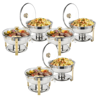 HookUpCo. Round Chafing Dish Set