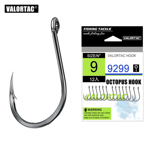 HookUpCo. High Carbon Barbed Circle Fishing Hooks