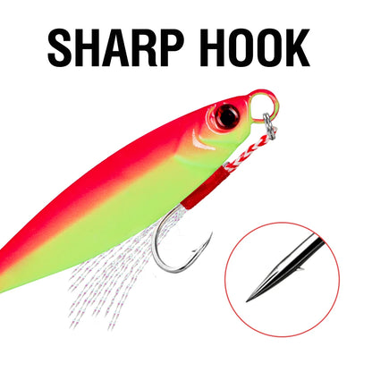 HookUpCo. 2Pc Luminous Jig Bait with Sharp Hooks - HookUpCo.