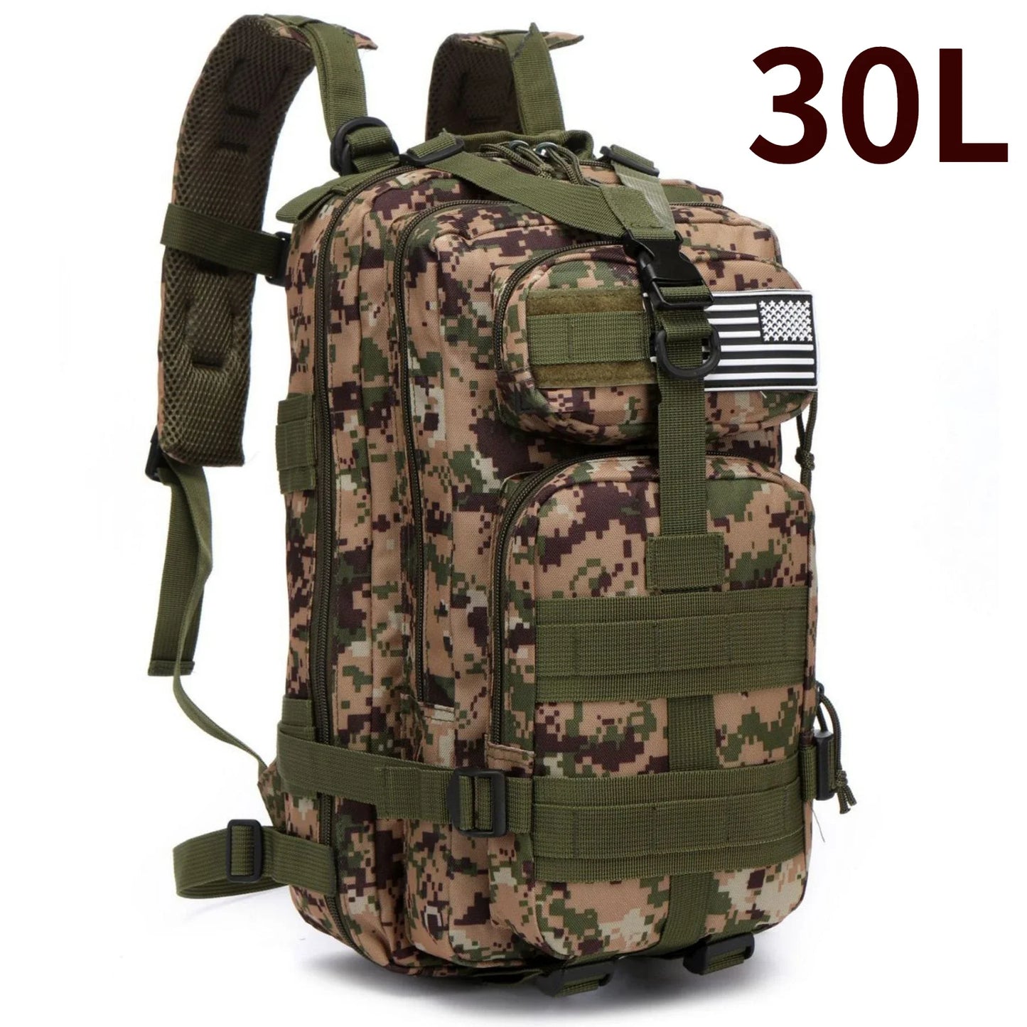 HookUpCo. 30L Waterproof Tactical Backpack