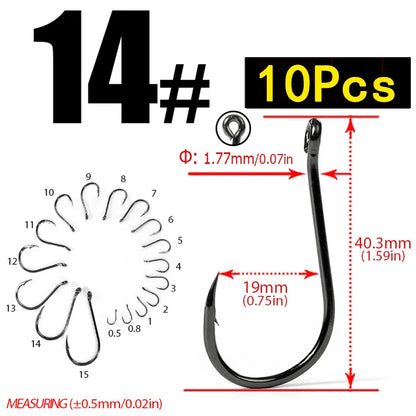 HookUpCo. Carbon Steel Circle Hooks for Fishing - HookUpCo.
