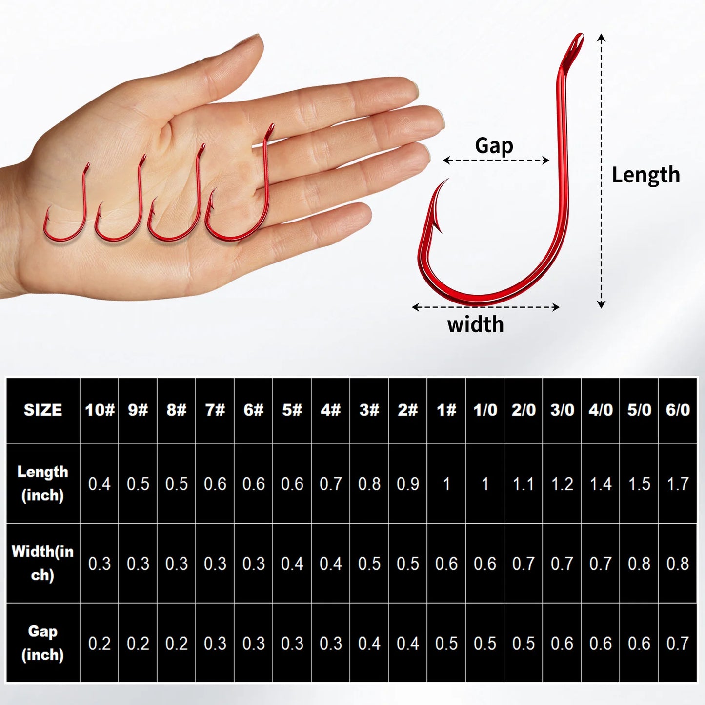 HookUpCo. Red Octopus Circle Hooks, 50-100 PCS - HookUpCo.