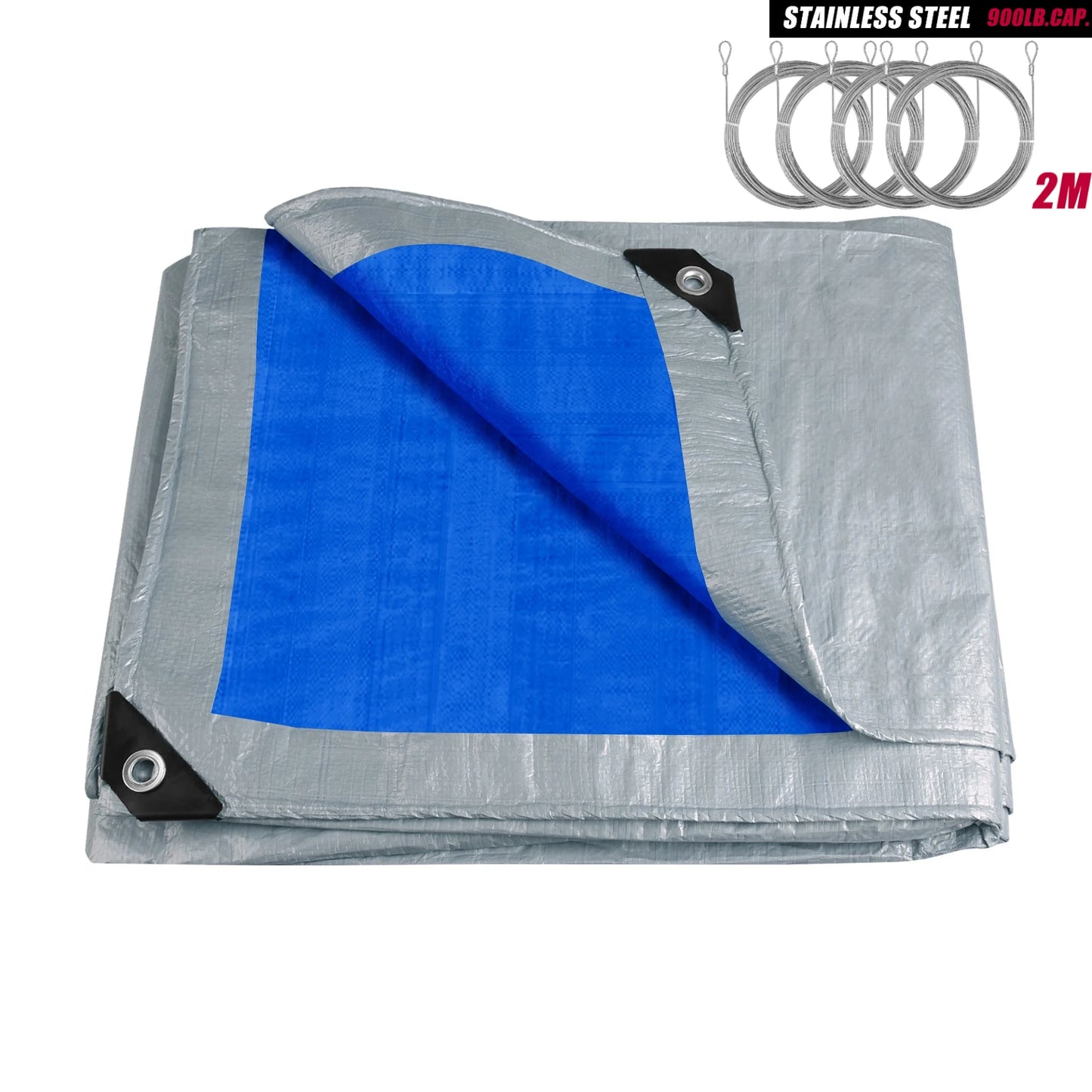 HookUpCo. Waterproof Tarpaulin Cover with Grommets - HookUpCo.
