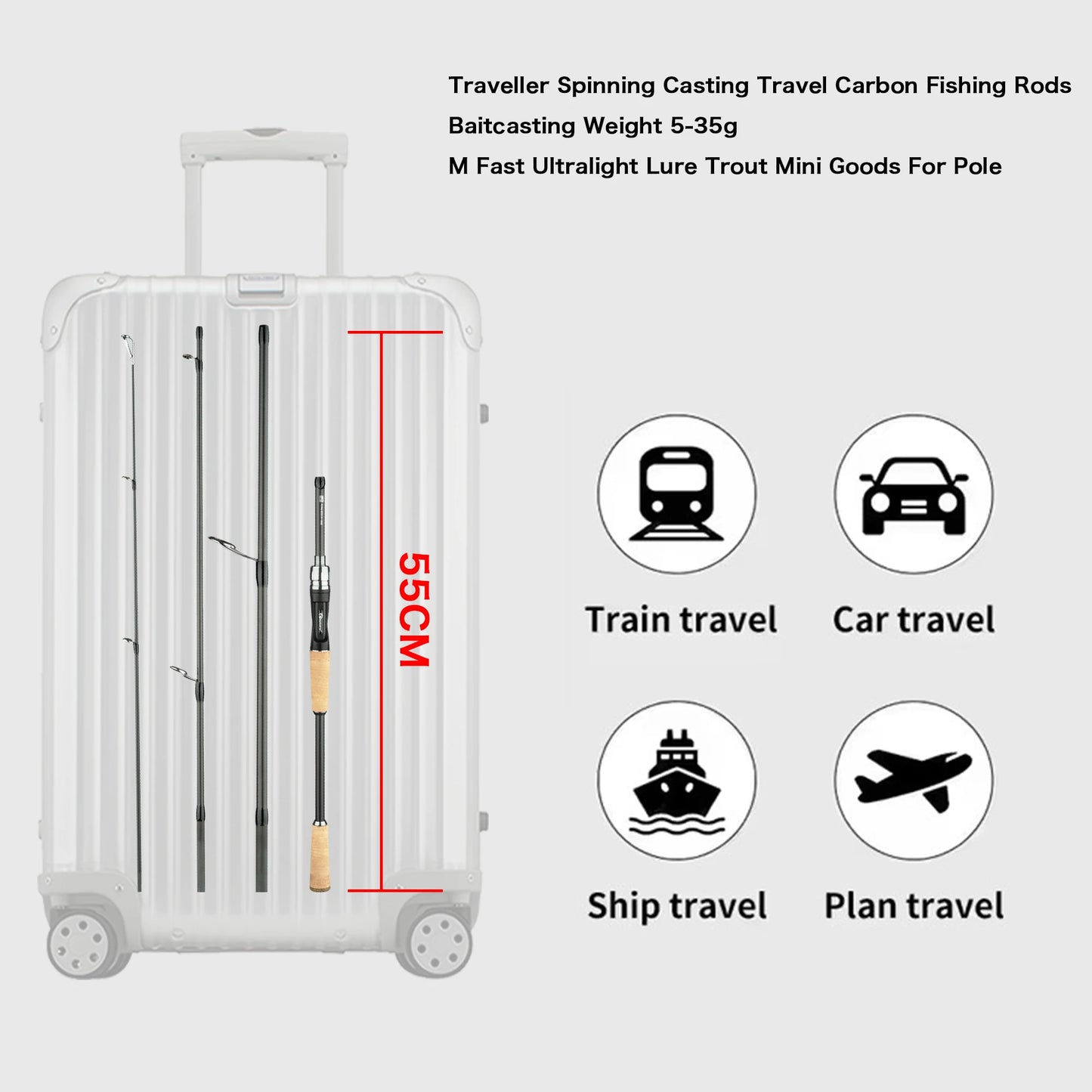 HookUpCo. Ultralight Spinning Fishing Rod 5-35g - HookUpCo.