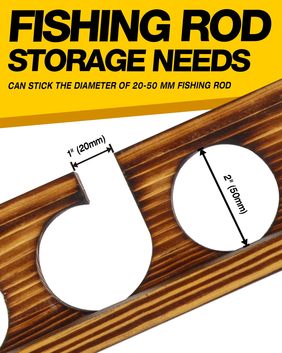 HookUpCo. Fishing Rod Rack for Garage Storage - HookUpCo.