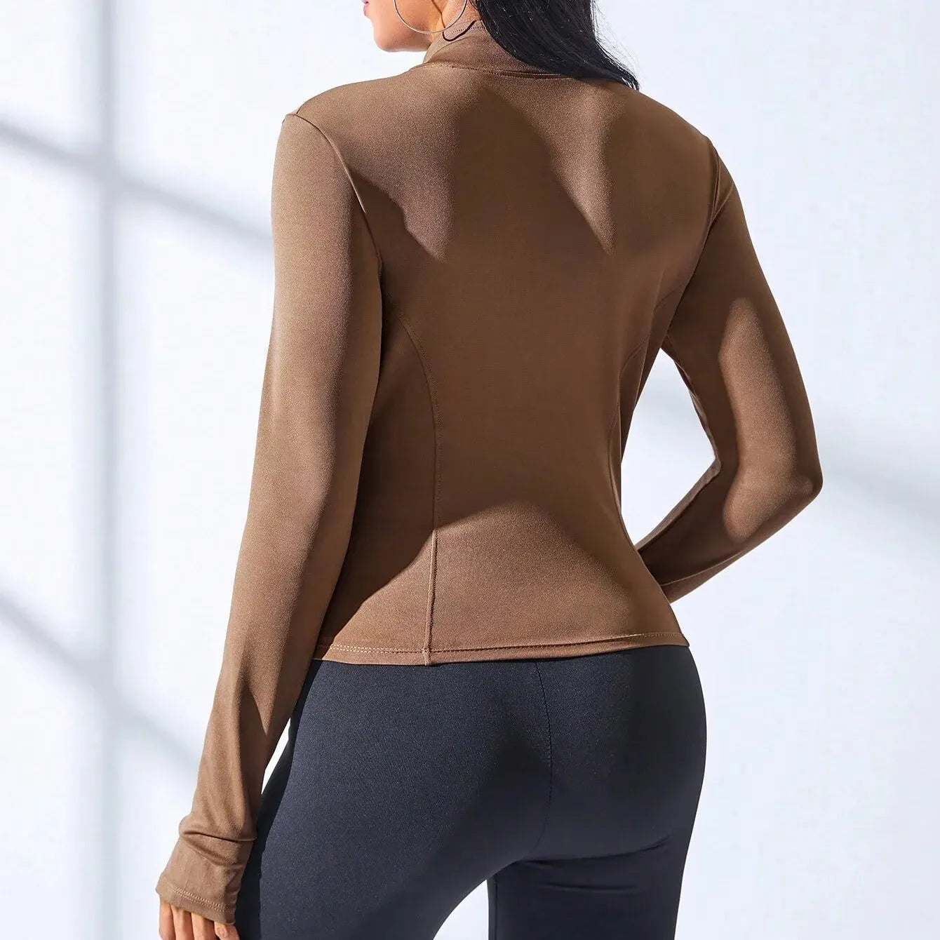 Sculpting Zipper Yoga Jacket for Women - Slim Fit Activewear