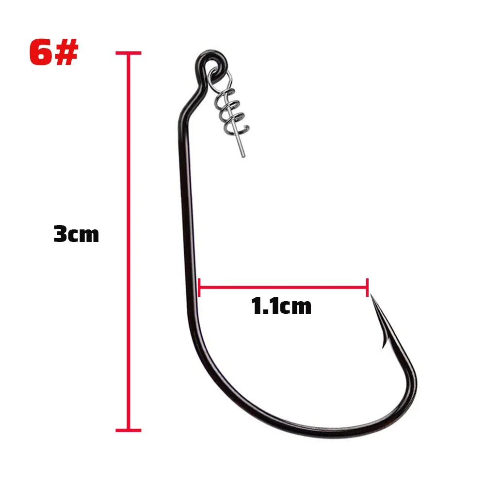 HookUpCo. Sharp Offset Worm Hooks for Fishing - HookUpCo.