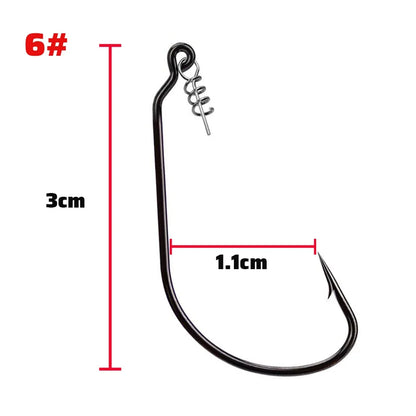 HookUpCo. Sharp Offset Worm Hooks for Fishing - HookUpCo.