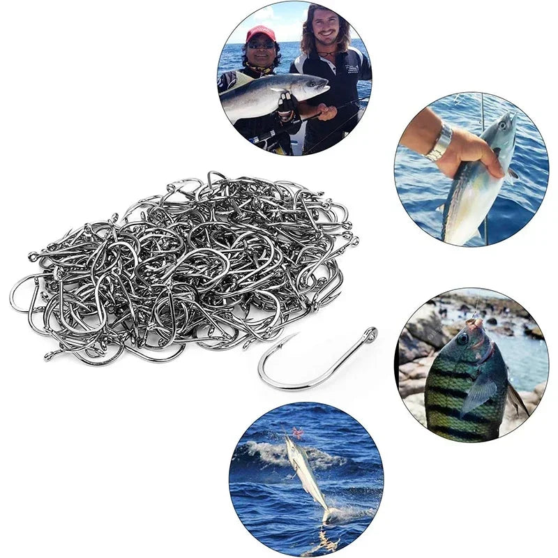 Carbon Steel Fishing Hooks in Bulk 50-1600 PCS - HookUpCo. - HookUpCo.