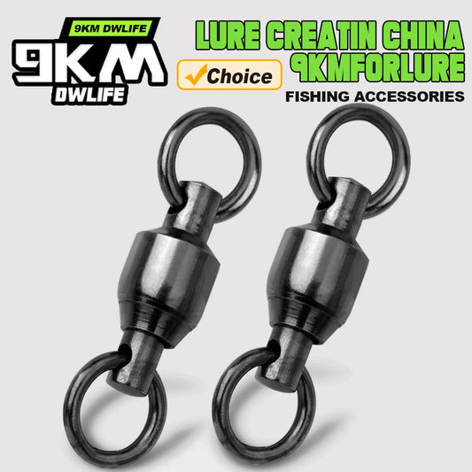 Heavy Duty Fishing Swivels with Double Rings, 20-100 Pcs