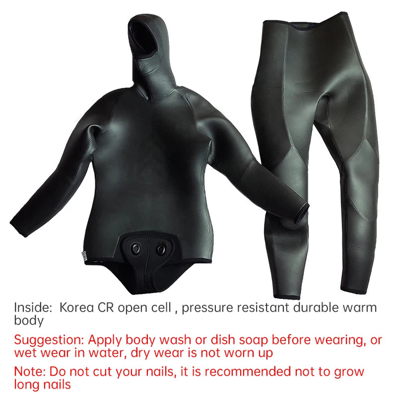 HookUpCo. Hooded Camouflage Wetsuit for Spearfishing 5MM/7MM