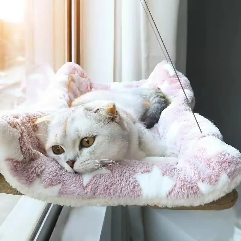 HookUpCo. Winter Cat Hammock Bed with Suction Cups