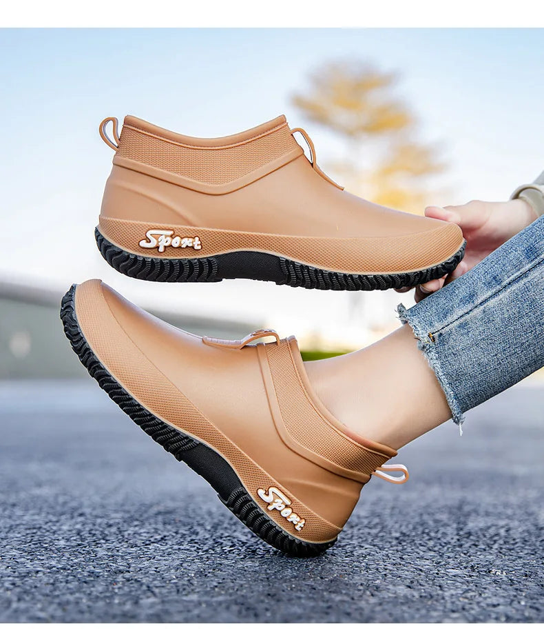 Waterproof Casual Short Tube Rain Boots for Women