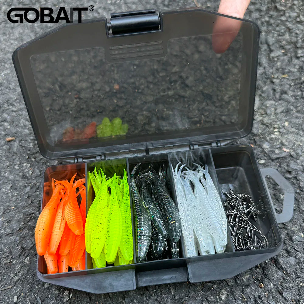 HookUpCo. 70-Piece Soft Lure Set - HookUpCo.