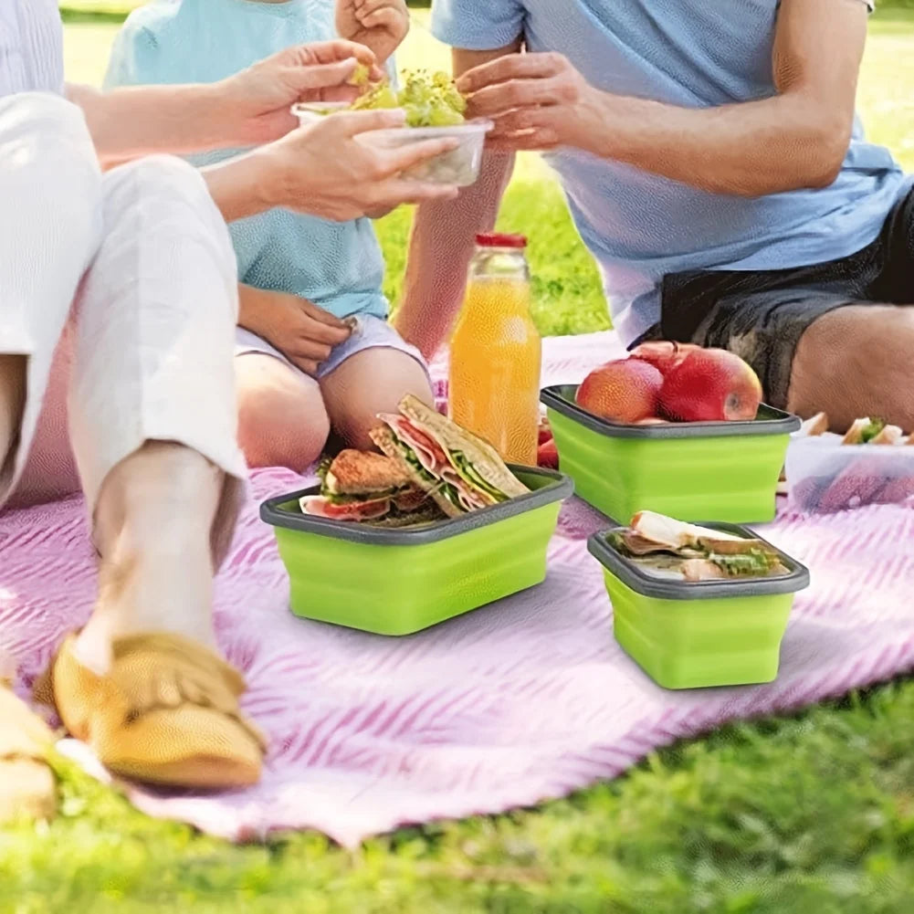 HookUpCo. Eco-Friendly Folding Lunch Box Set