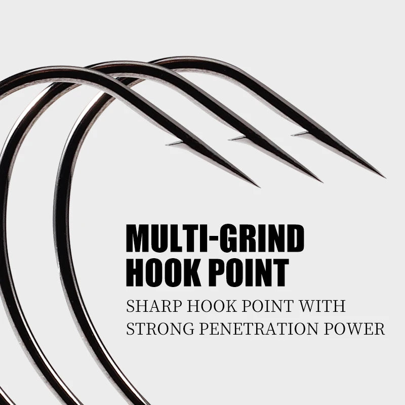 HookUpCo. High Carbon Steel Bass Fishing Hooks - HookUpCo.