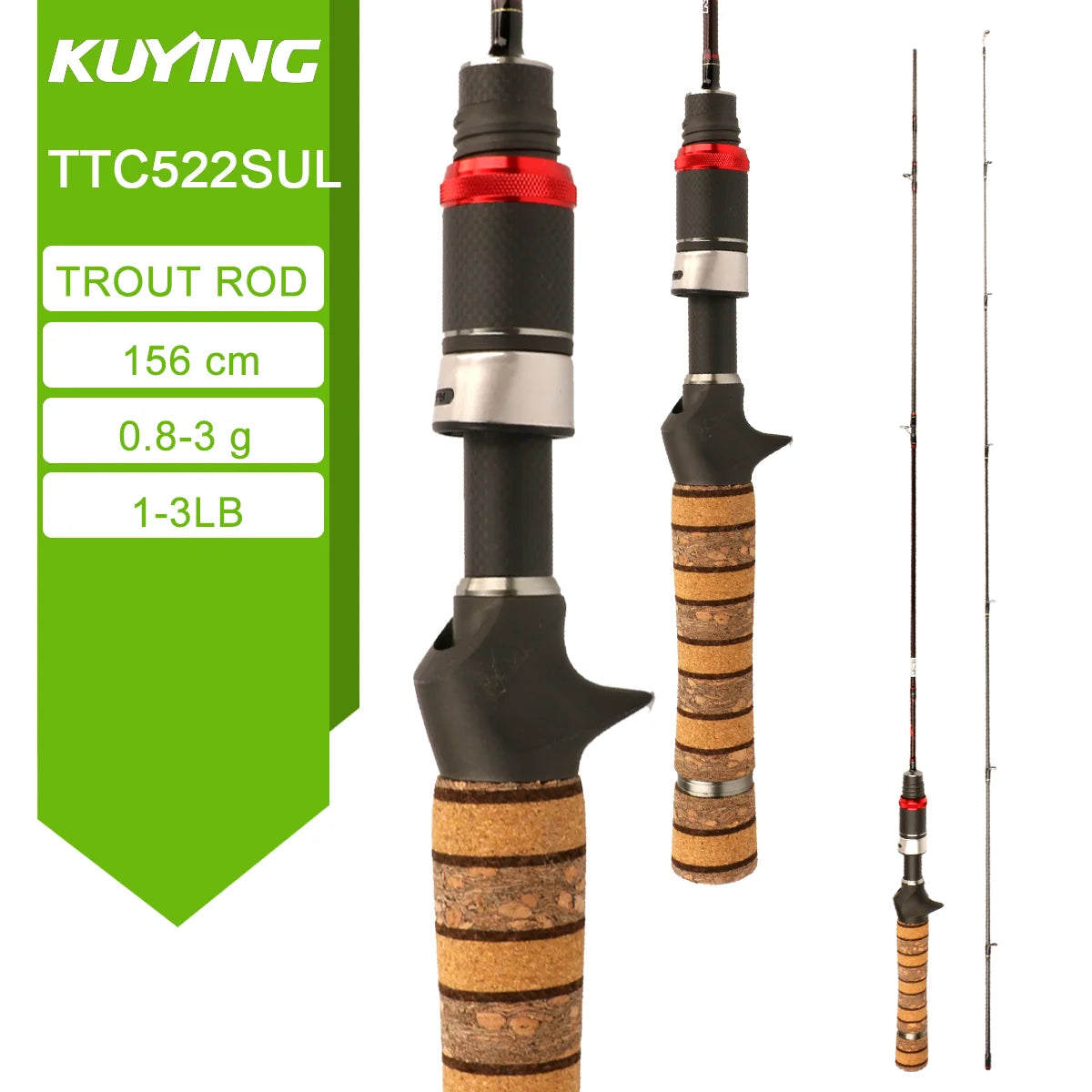 HookUpCo. Teton L Carbon Fishing Rod 5'2" - 6'6" - HookUpCo.