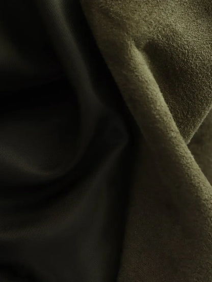 Spring Women's Suede Lapel Bomber Jacket by HookUpCo.