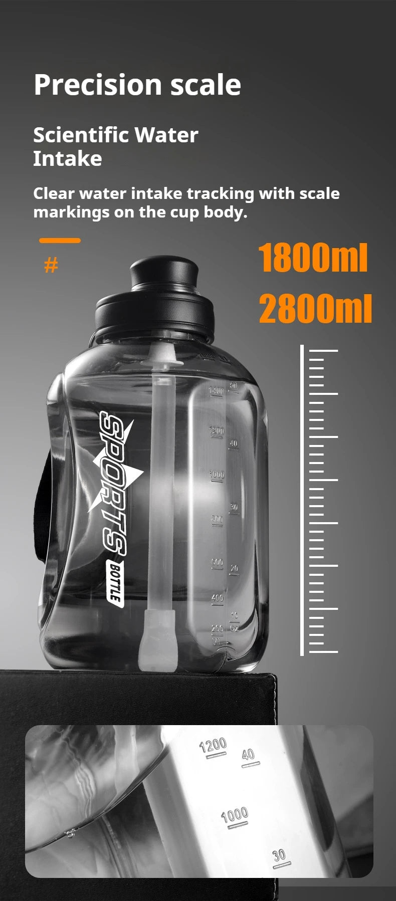 HookUpCo. Large Capacity Sport Water Bottle - HookUpCo.