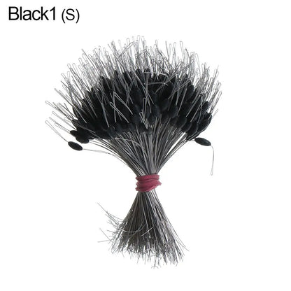 300 Black Silicone Fishing Bobber Stoppers - HookUpCo.