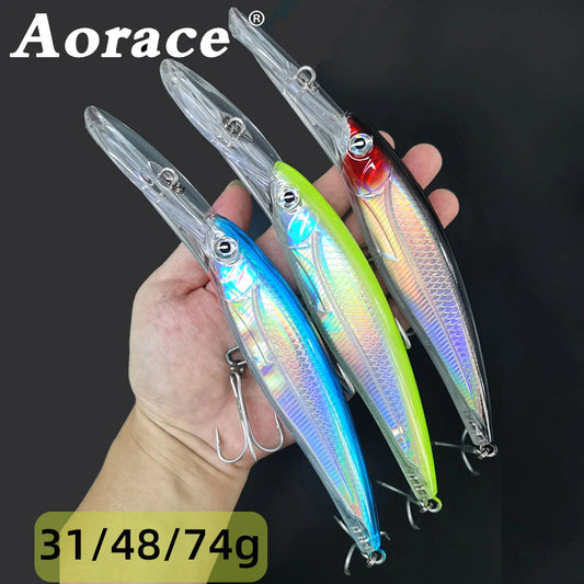 HookUpCo. Big Floating Minnow Lure for Trolling