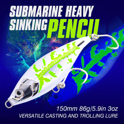 HookUpCo. Heavy Sinking Pencil Fishing Lure - HookUpCo.