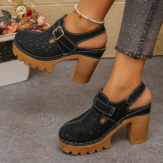 Stylish Women's Hollow Toe-Cap Sandals for Summer Comfort