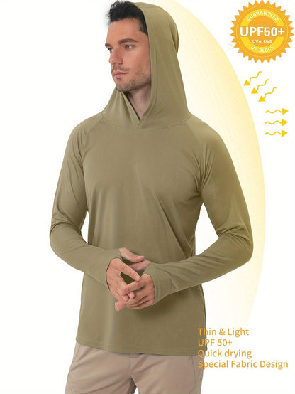 Lightweight UPF50+ Sun Protection Hoodie for Outdoor Activities