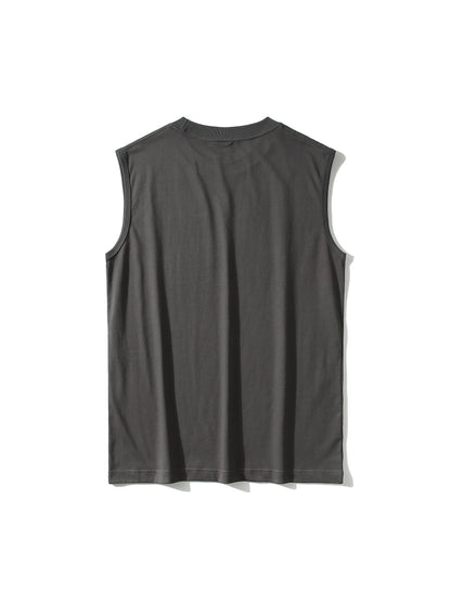 Men's Cotton Crew Neck Tank Top for Summer Wear