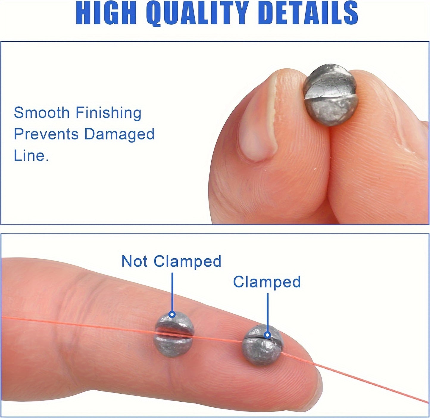 205pcs Round Split Shot Sinkers - Versatile Fishing Weights