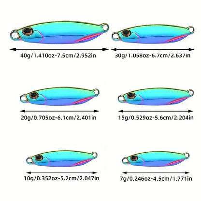 Colorful Electroplated Spoon Jigs for Freshwater Fishing