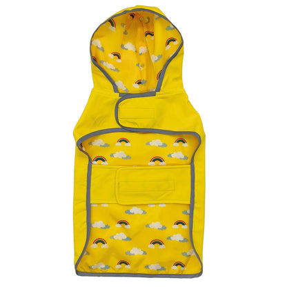 Reversible Dog Raincoat, Adjustable, Duck Print