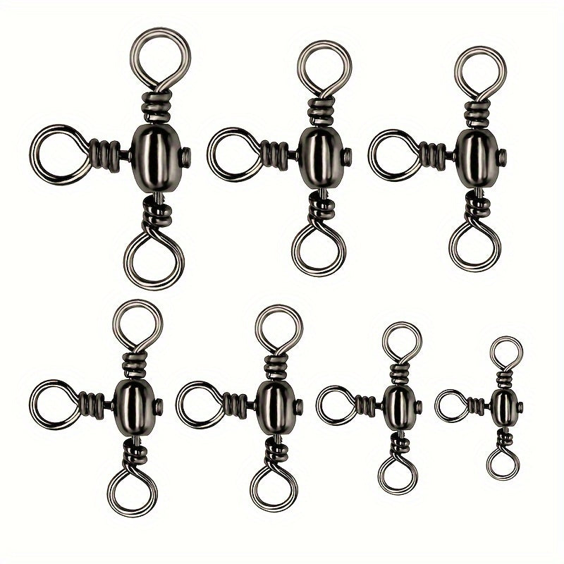 Durable 50pcs Fishing Hooks Barrel Swivels for Tackle Use