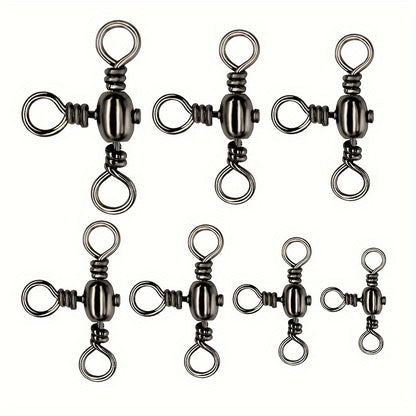 Durable 50pcs Fishing Hooks Barrel Swivels for Tackle Use