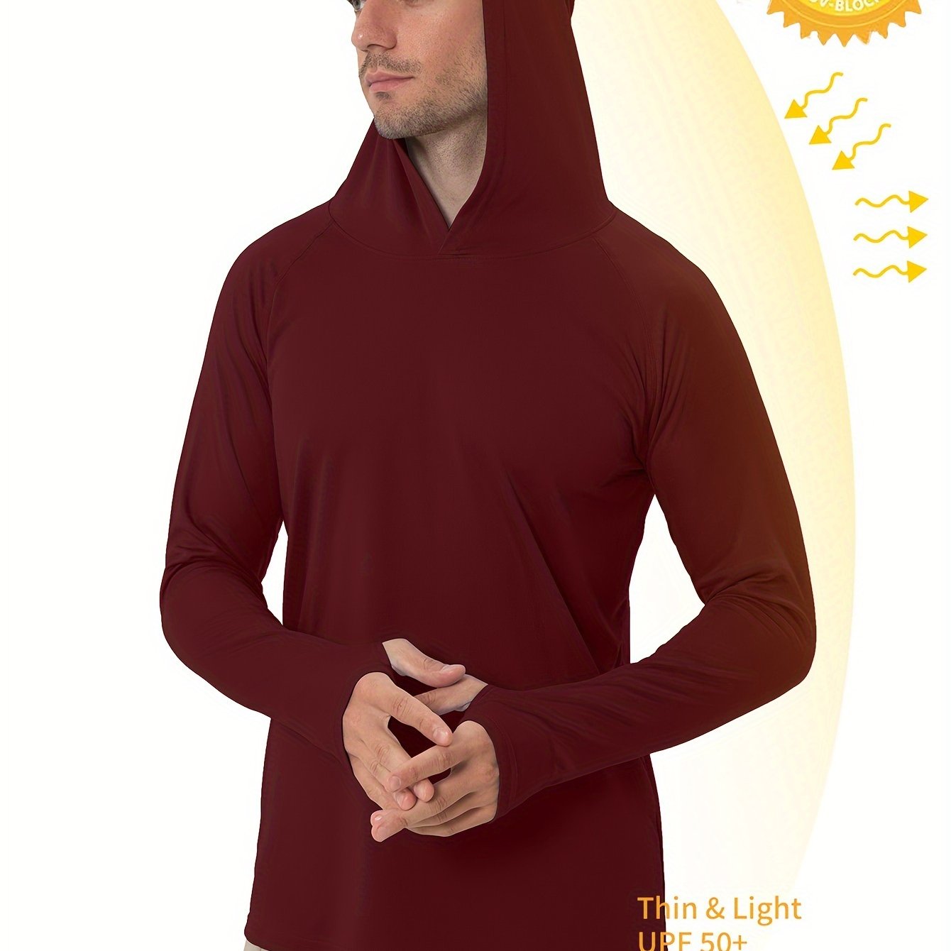 Lightweight UPF50+ Sun Protection Hoodie for Outdoor Activities