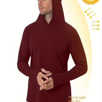 Lightweight UPF50+ Sun Protection Hoodie for Outdoor Activities