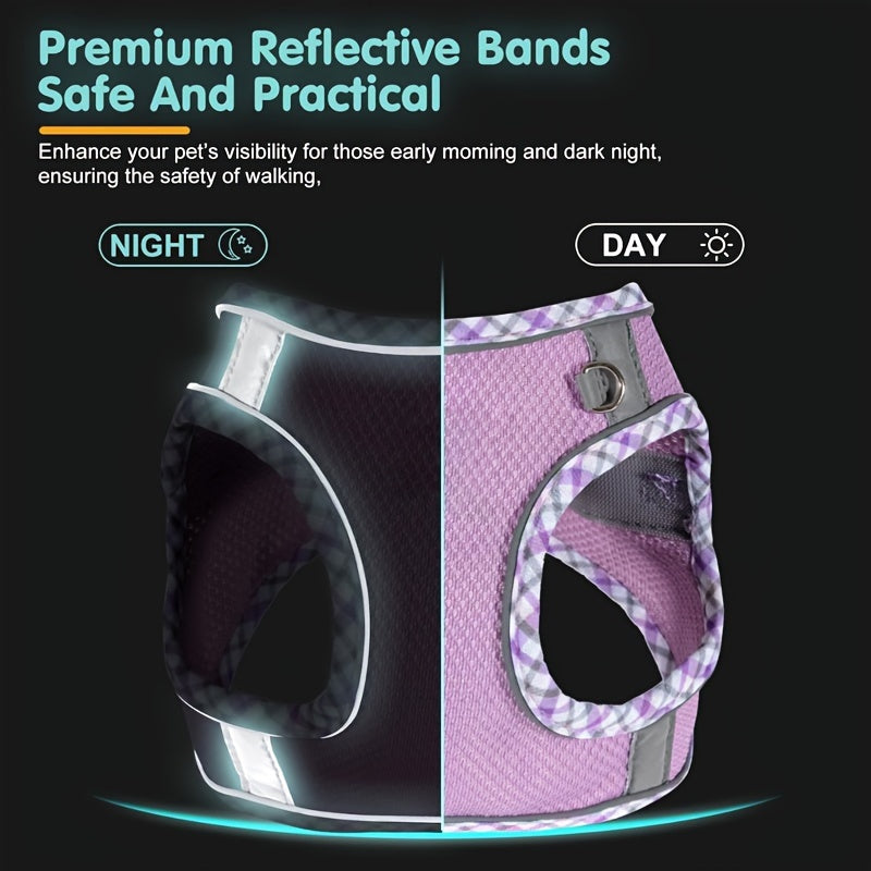 360-Degree Reflective Safety Vest Dog Leash for Active Pets