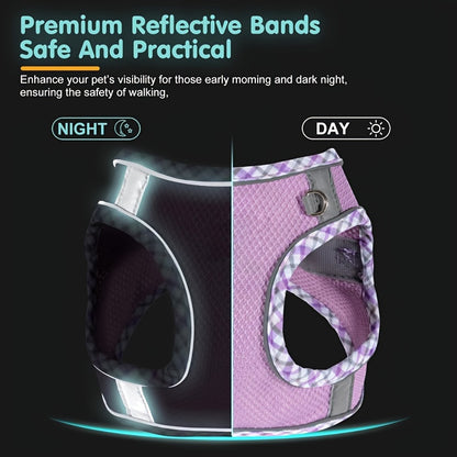 360-Degree Reflective Safety Vest Dog Leash for Active Pets