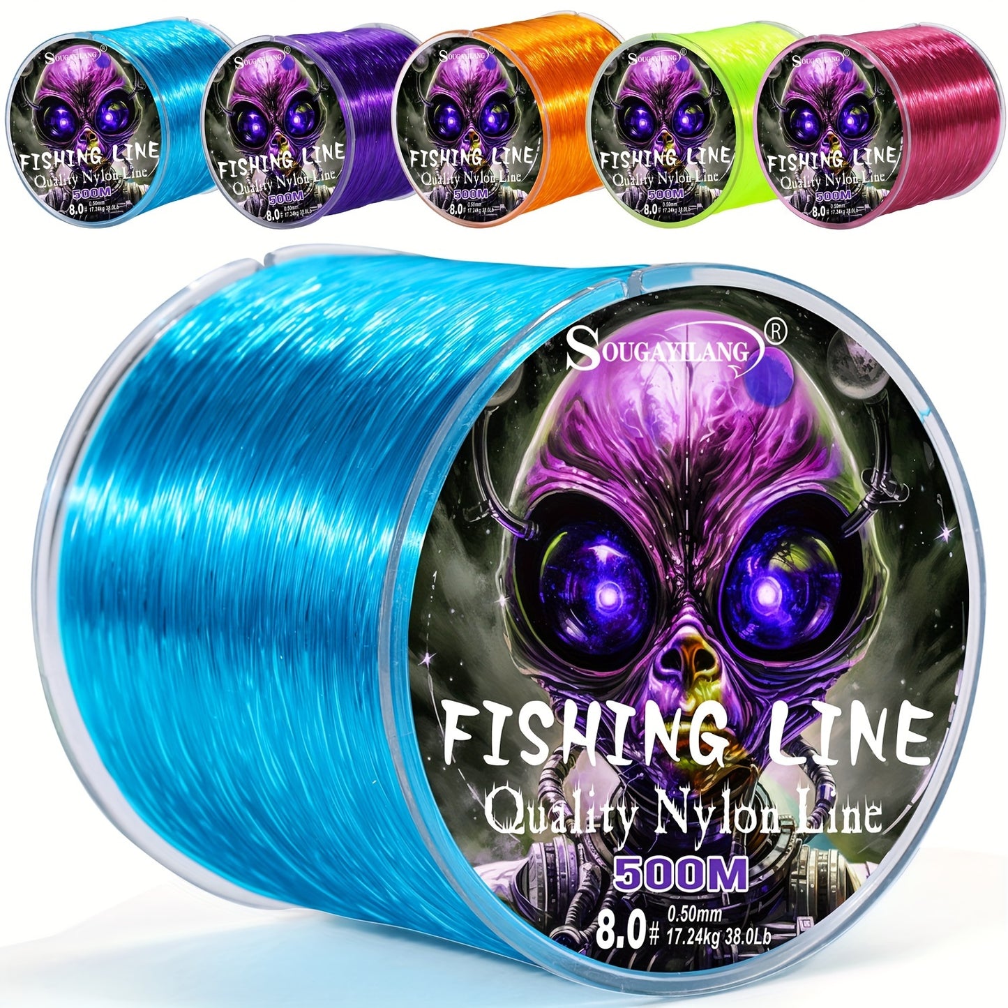 Ultra-Durable Nylon Fishing Line, Abrasion-Proof 547yds