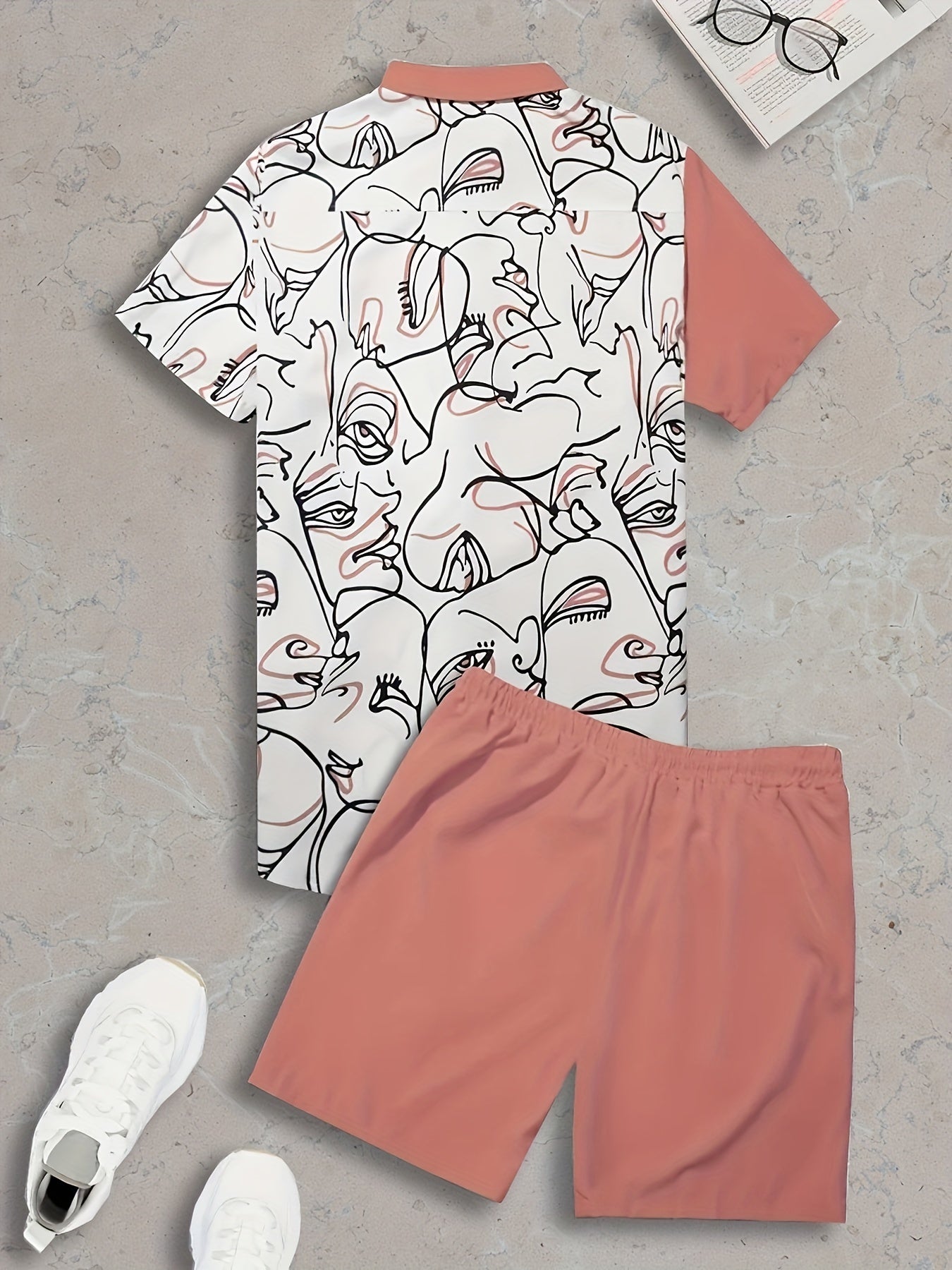 Casual Summer Outfit Set: Hawaiian Shirt and Shorts Combo