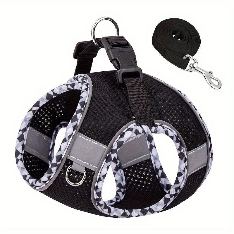 360-Degree Reflective Safety Vest Dog Leash for Active Pets