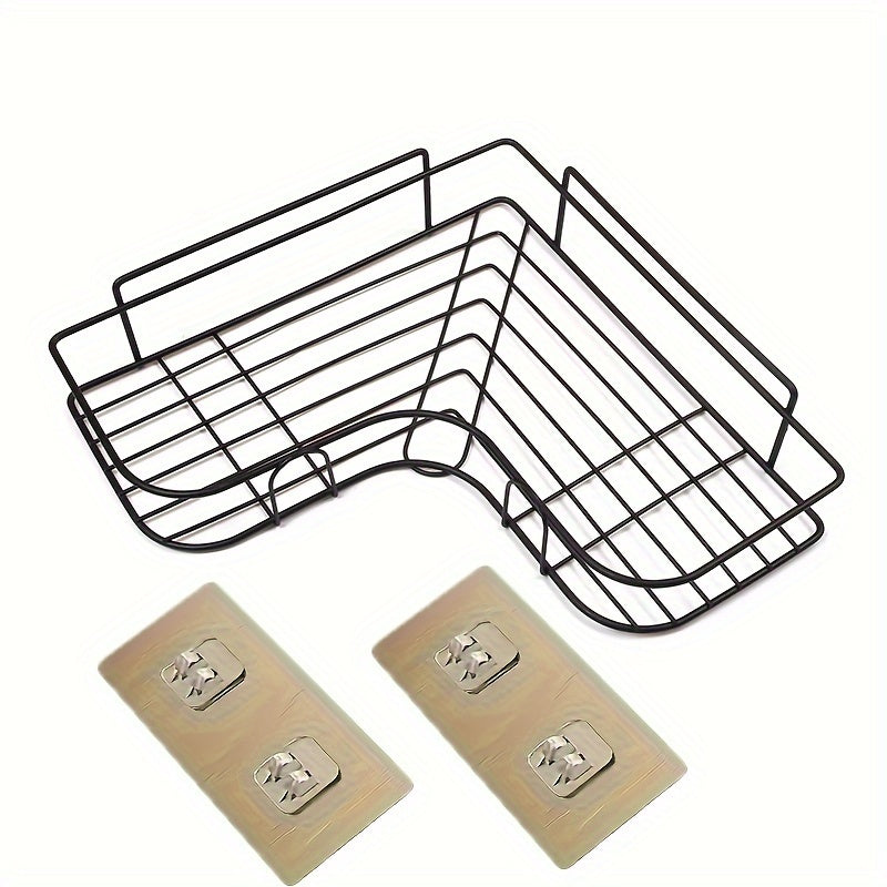 No-Drill Cast Iron Corner Shower Shelf for Modern Bathrooms